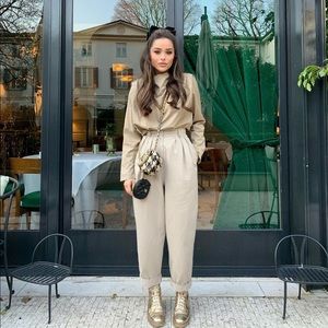 H&M Wide-cut Lyocell-blend Pants